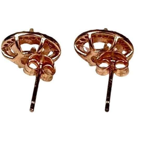 Peach morganite 18k rose gold over sterling silver earrings 1.51ctw Set